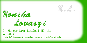 monika lovaszi business card