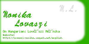 monika lovaszi business card